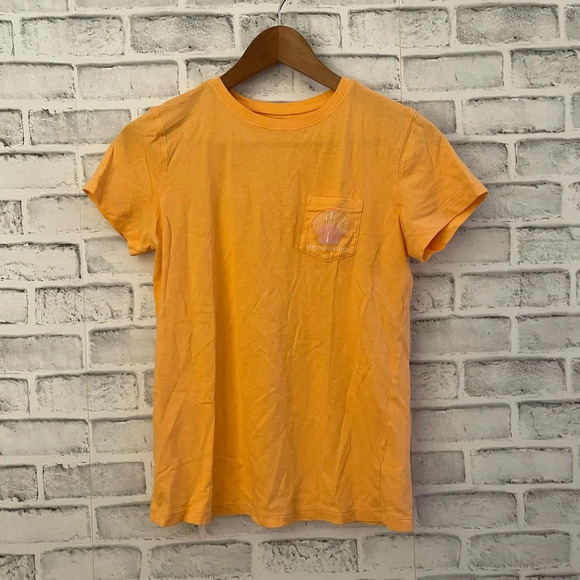 Vineyard Vines Women’s Orange sherbert colored whale pocket t-shirt, XS - Picture 1 of 4